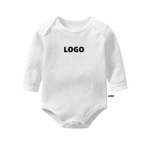 Body de Manga Larga para Bebé, 100% Algodón Blanco, Unisex, <span class=keywords><strong>Cubrepañal</strong></span> para Bebé, Mameluco de Algodón para Recién Nacido, Certificado por CPC - Product Image 4