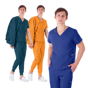 Gran oferta, conjunto de pantalones y chaqueta quirúrgica de manga corta para mujeres y hombres, uniformes de enfermera, uso hospitalario, modelo OEM HECHO DE Spandex - Product Image 2