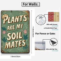 Placa Metálica Vintage para Jardín, Decoración de Jardín con Frase 'Relax, Siente el Sol, Habla con Dios', Letrero Decorativo para Jardinería