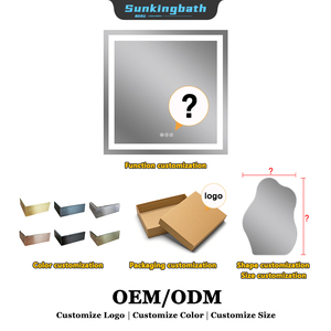 ไฟ Led พร้อม Backlit Defogger,แบตเตอรี่กระจกอัจฉริยะไฟ Led กระจกห้องน้ำกระจกส่องสว่างกระจกแต่งหน้า - Product Image 2