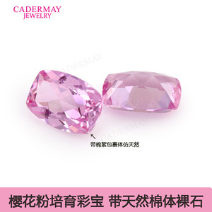 Cadermay Pink Zircon Loose Stones Rectangle 4x6mm 5x7mm 6x8mm 7x10mm 8x10mm For Jewelry Making - Product Image 5