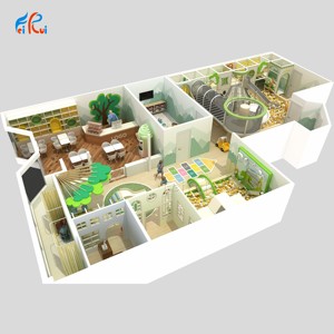 Aires de jeux intérieures personnalisées FeiRui FR-5024, <span class=keywords><strong>construction</strong></span> en acier et PVC, certifiées CE, capacité maximale de 600 personnes, âges 2-12 ans, tailles des lieux variables - Product Image 1