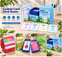 Cartes éducatives personnalisées, cartes à jouer, cartes flash, boîtes d'emballage, jeux de cartes, impression personnalisée, fabricant OEM