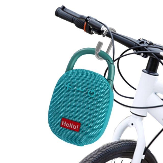 Fabric Speaker Portable Wireless Speaker 5W Heavy Bass Waterproof Outdoor Speaker with TWS Stereo Sound