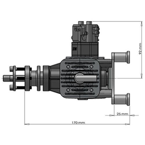 New DLE60 DLE 60 RC Airplane <b>Gasoline</b> Engine Twin-cylinder Two-stroke Side Exhaust Natural Wind-cooled Hand Start 60cc Dis - Product Image 3