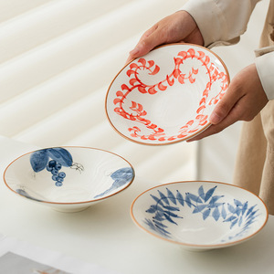 ชามเซรามิกเพ้นท์ลายด้วยมือ ดีไซน์ย้อนยุค สำหรับเสิร์ฟอาหารที่บ้าน - Product Image 3