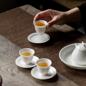 Dehua White Porcelain Master Cup Single <b>Tea</b> Cup Kung Fu <b>Tea</b> <b>Set</b> Ceramic Tasting Cup Aroma Cup Pu'er <b>Tea</b> Cup - Product Image 4