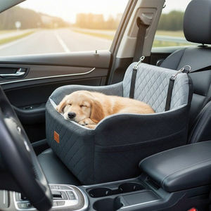 Toptan Evcil Köpek Araba Koltuğu Köpek Lüks Yükseltici Küçük Orta Boy Köpek Seyahat Yatağı Emniyet Kemeri Korumalı - Product Image 5