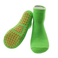 Chaussettes de trampoline antidérapantes personnalisées avec logo pour Pilates, yoga, saut et parc de trampolines