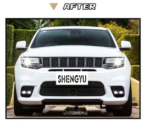 Accesorios de coche modificados para <span class=keywords><strong>jeep</strong></span> <span class=keywords><strong>GRAND</strong></span> <span class=keywords><strong>CHEROKEE</strong></span> 14-22 actualización a <span class=keywords><strong>SRT</strong></span> kit de carrocería parachoques faldones laterales capó cejas - Product Image 3
