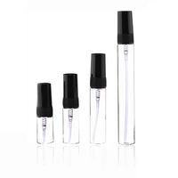 Flacon d'échantillon de parfum en verre mini 2ml 3ml 5ml 10ml, conteneur cosmétique vide avec pulvérisateur, logo personnalisé, vente en gros