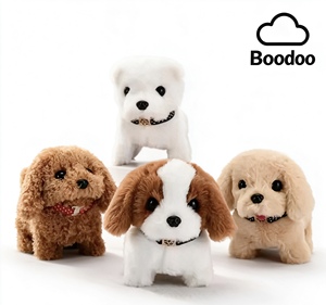 Jouet en peluche électronique interactif brodé en forme de chiot, super doux en coton PP, robot <span class=keywords><strong>chien</strong></span>, animal en peluche personnalisé ODM, <span class=keywords><strong>doudou</strong></span> - Product Image 4