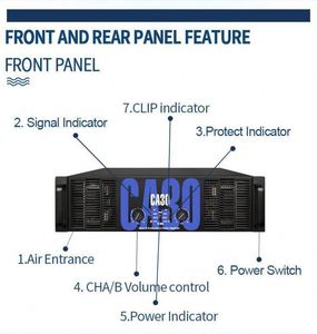 Amplificador de Potencia CA de Aluminio, 2 Canales, 2U/3U, 1500W-1800W, para Uso Profesional en Escenarios y KTV - Product Image 6