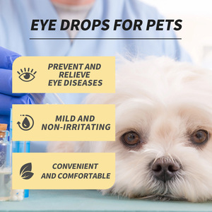 Gouttes oculaires pour animaux de compagnie YEGBONG, chiens, chats, nettoyage, apaisement, réparation, soulagement des irritations, élimination des taches de larmes, réduction des rougeurs, 20 ml - Product Image 3