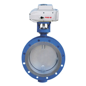 Высокотемпературный дисковый затвор из углеродистой стали с электроприводом для регулирования потока 4-20 мА, вентиляционный, PN16/PN25, с сертификатом CE - Product Image 1