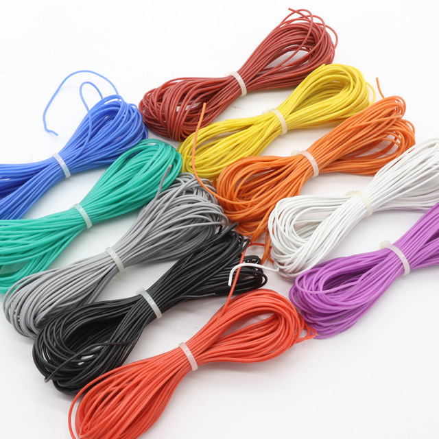 Flexible Silicone Wire Cable 8/10/12/14/16/18/20/22/24/30AWG With High Temperature Resistance for Lipo Battery