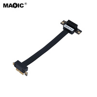 Câble adaptateur Magelei 1X vers PCIe 4.0, conducteur en cuivre, gaine TPE pour appareils numériques, câble d'extension de carte graphique PCI-E