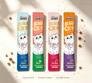 Snacks Líquidos Sin Granos para Gatos, Palitos con Múltiples Sabores (Atún, Salmón, Pollo, Res), Golosinas Húmedas, Suplemento Alimenticio Diario para Gatitos - Product Image 2