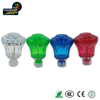 Cabochon à LED à point solide préprogrammé, corps de lampe en plastique IP65 E14 de couleur unique pour parcs à thème et champs de foire