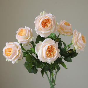 Rose Austin Artificielle Réaliste à Tige Unique, Revêtement en Latex Soie, Toucher Réel, Haute Qualité, Vente en Gros, pour Mariage, Table, Fête, Maison - Product Image 1