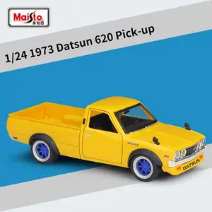Maisto 다이 캐스트 어셈블리 1:24 스케일 미니 합금 도쿄 Mod 1973 Datsun 620 픽업 자동차 모델 시뮬레이션 차량 키즈 선물