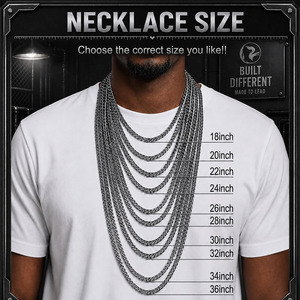Collier chaîne <span class=keywords><strong>gourmette</strong></span> cubaine en acier inoxydable, 3mm-8mm, finition argentée polie, bijoux hip-hop pour hommes, vente en gros, OEM ODM - Product Image 3