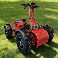 Scooter électrique 60V 60Ah 10000W à quatre roues motrices, 55 km/h, capacité de charge de 300 kg, scooter électrique pliable tout-terrain pour adultes