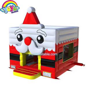 Santa Claus Inflatable Bouncer Christmas Theme Soft Floors Anti Collision Festive Decor - Product Image 5