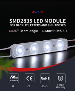 Module LED dimmable 3LEDs SMD2835 12V 24V IP67 pour enseigne lumineuse, panneau d'affichage, boîte à lumière - Product Image 3