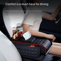 Nouvelle Housse Universelle en Cuir Imperméable pour Accoudoir de Voiture 2025 avec Poches Latérales et Boîte de Rangement pour Voiture