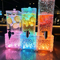 Station de boissons en acrylique LED avec logo personnalisé, seau à glace lumineux rechargeable pour pub, boîte de nuit, location pour fêtes