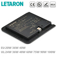Transformateur LED Classe 2 12V 24V à Tension Constante avec Contrôle par Capteur Tactile pour Dégivreur de Rétroviseur, Boîtier Plastique IP44