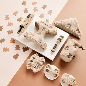 Set Pettorina per Cani Personalizzabile con Logo e Ricamo, Guinzaglio Regolabile Senza Trazione, Collare in Poliestere con Porta Sacchetti Igienici - Product Image 3