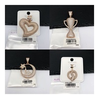 Bijoux XUPING en gros, zircone cubique synthétique, croix de Jésus, cœur, lettre, mode, grand pendentif hip-hop pour homme, glacé