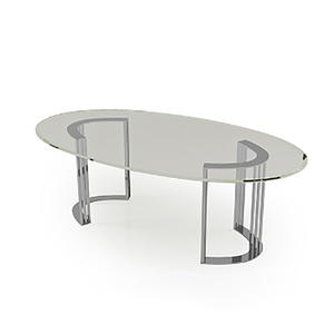 Juego de Mesa y Sillas de Comedor de Lujo Redondas y Ovaladas de Madera y Vidrio Brillante, con Patas Doradas, para 6, 8, 10 o 12 Personas, para Casa o Villa - Product Image 5