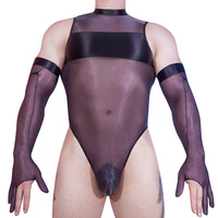 Combinaison pour homme à entrejambe ouvert, soyeuse, confortable, élégante, sexy, en polyamide/nylon, nouvelle tendance 3451
