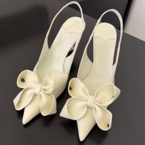 Original Designer Custom-Made Elegant Fashionable Versatile Blue <b>Summer</b> Wedding Suede Women's <b>Wedge</b> Pointed Toe Bowknot - Product Image 2