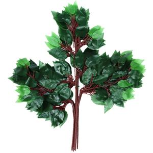 Feuilles artificielles de banian, mangue en plastique, feuilles de <span class=keywords><strong>sapin</strong></span> argenté, plantes vertes, feuilles de banian, décoration de <span class=keywords><strong>jardin</strong></span> - Product Image 4