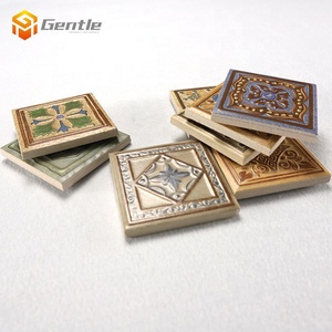 Buena calidad en relieve superficie pequeña flor de estilo árabe de cerámica de cocina rústica Casa de 80x80mm de - Product Image 4