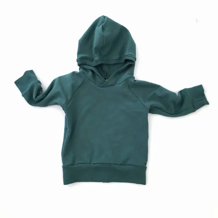 IBaifei Custom Baby Clothes Crianças Vestuário Tecido Natural Plain Solid Long Sleeves Meninos e meninas Baby Hoodies Sweatshirts