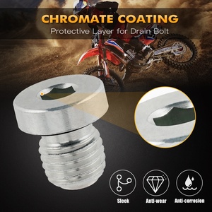 NiceCNC M12xP1.5 Vis de boulon de vidange de carter d'huile magnétique pour <span class=keywords><strong>Yamaha</strong></span> <span class=keywords><strong>WR</strong></span> YZ 80 100 125 200 250 400 426 465 490 <span class=keywords><strong>500</strong></span> - Product Image 5