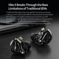 Écouteurs filaires KZ Vibe X Bass Vibration Dynamic Driver HiFi Stéréo pour la musique, le sport et le gaming