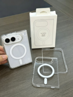 Coque de téléphone portable en acrylique pour iPhone 12 13 14 15 16 17 18 Pro Max, étui magnétique transparent pour iPhone Duo Fold