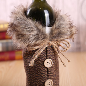<strong>Wholesale</strong> Merry <strong>Christmas</strong> Ornaments <strong>Christmas</strong> <strong>Gift</strong> Lattice Wine Bottle Cover Toy Home Decorations - Product Image 6