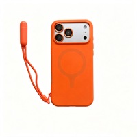 Pour iPhone 11 12 13 14 15 16 Plus 17 18 Pro Max – Coque de téléphone magnétique personnalisée en silicone mat avec dragonne assortie pour un look tendance