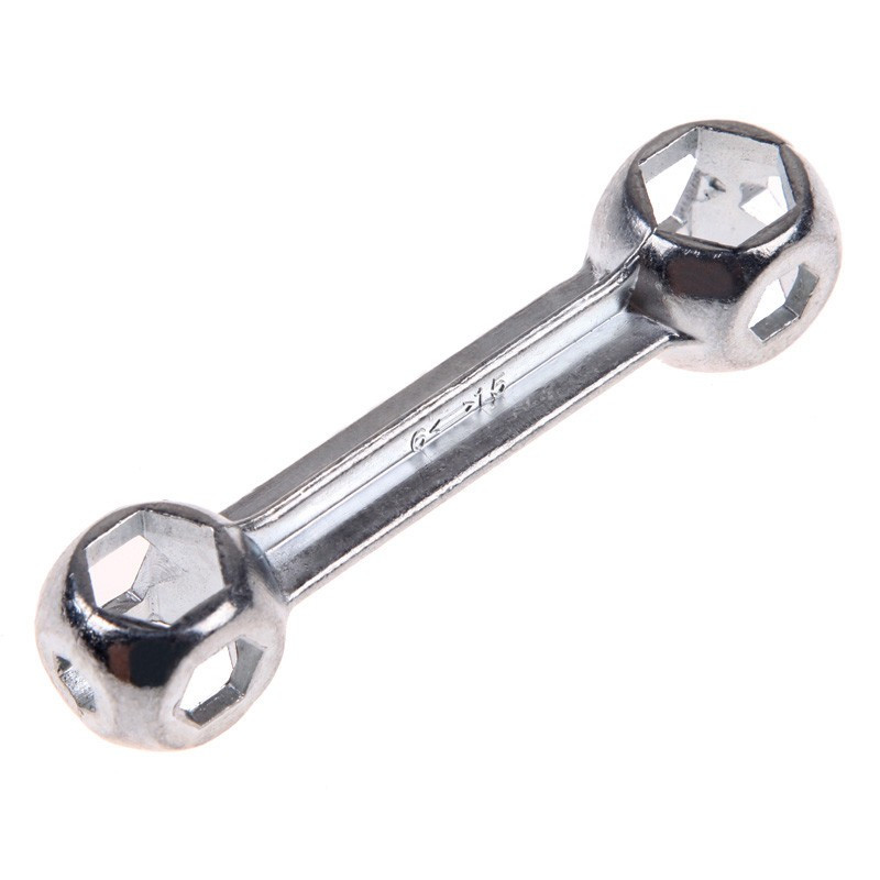 Chiave Esagonale A Forma Di Osso 10 In 1 - 6-15 Mm, Portatile In Lega Di Zinco, Antiruggine Per Riparazione Bici