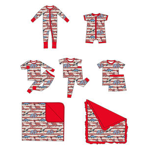 Qingli OEM No tariffe 4 ° <span class=keywords><strong>di</strong></span> July tute per bambini all'ingrosso pagliaccetto personalizzato per bambini vestiti <span class=keywords><strong>di</strong></span> bambù ragazzi 0-12 mesi - Product Image 1