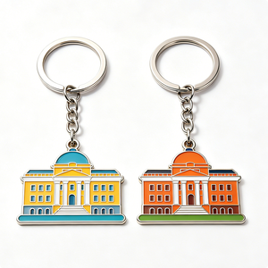 Porte-clés personnalisé en métal avec logo 2D/3D, en alliage de zinc, pendentif souvenir, impression numérique, cadeau, anneau porte-clés - Product Image 1