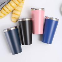 Vaso Térmico de Doble Pared con Impresión Personalizada, Vaso de Viaje de Acero Inoxidable Aislado de 16 oz con Pajita para Fiestas