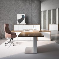 Bureau PDG haut de gamme Mobilier de bureau patron moderne Gestionnaire de table Bureau de direction